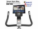 Bicicleta spinnning BodyFit SB7000, volanta 18kg, display si aplicatii Fitshow, Kinomap, Zwift