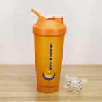 Pahar portabil tip shaker pentru fitness FitTronic C1000 orange