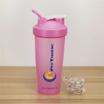 Pahar portabil tip shaker pentru fitness FitTronic C1000 pink