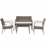 Set mobilier de gradina DeHome MG210, canapea, scaune si masuta incluse