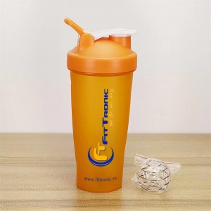 Pahar portabil tip shaker pentru fitness FitTronic C1000 orange